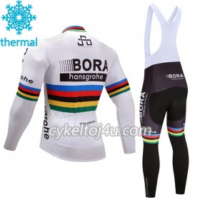 Cykeltrøje Langærmet + Bib Cykelbukser 2017 Bora-Hansgrohe N002 Vinter Thermal Fleece